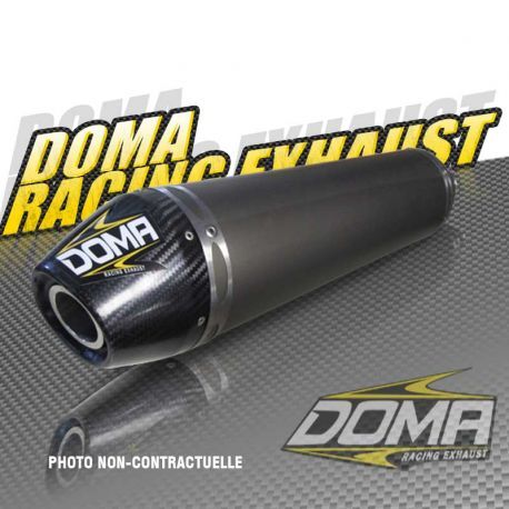 YAMAHA YZF 250 2014 - 2017 FACTORY RACING SILENCER ALUMINIUM W/ CARBON END FOR DOMA FRONT PIPE